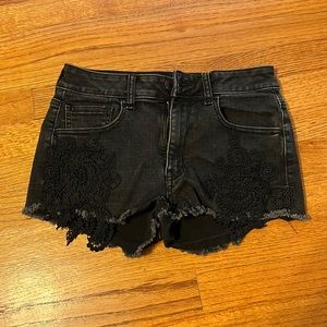 American Eagle Black Denim Shorts